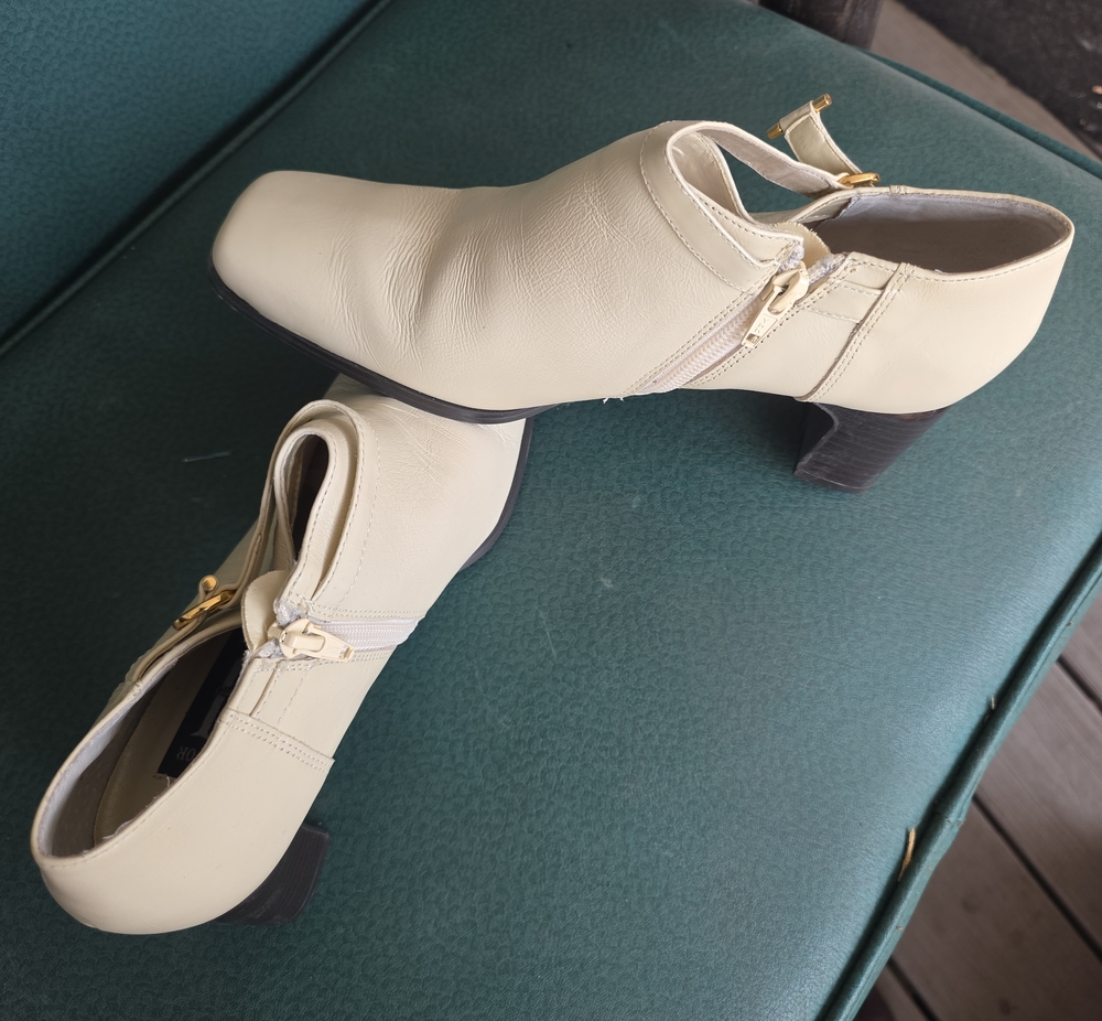 Women’s Ankle Booties in Winter White — Sleek Everyday Style